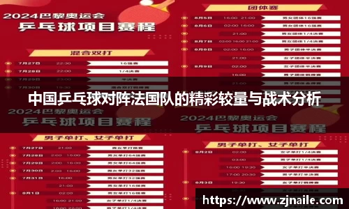 中国乒乓球对阵法国队的精彩较量与战术分析